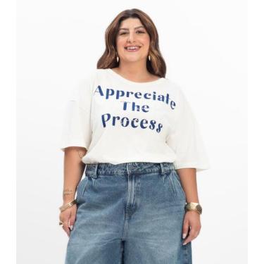 Imagem de Blusa Manga Curta Feminina Plus Size Secret Glam Bege, Plus G1, Bege