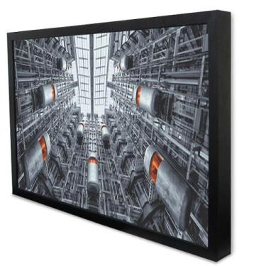 Imagem de Quadro Decorativo Arquitetura Visão dos Elevadores em Moldura Caixa - 