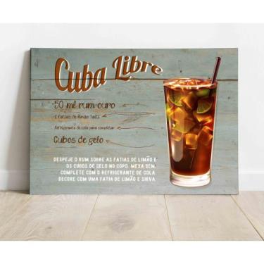 Imagem de Placa Decorativa Cubra Libre - TaColado, 15x21cm