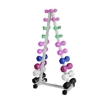 Imagem de Suporte Halteres Modelo a para 10 Pares Academia Musculação - ANILHAS 