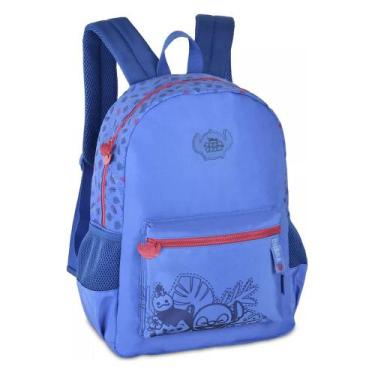Imagem de Mochila De Costas Escolar Juvenil Tsum Tsum Stitch Disney, Azul
