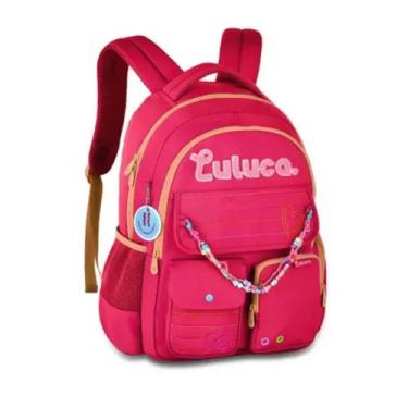 Imagem de Mochila Escolar Juvenil Da Youtuber Luluca, Rosa