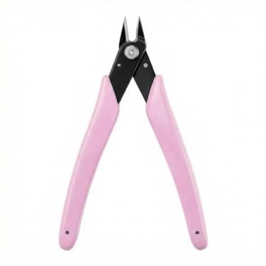 Imagem de Pinça de remoção de strass de aço inoxidável para arte de unhas, ferramenta de manicure precisa com aderência confortável em rosa