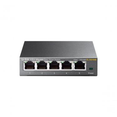 Imagem de Switch Easy Smart Gigabit TL-SG105E 5 Portas RJ45 10-100-1000Mbps com Vlan e Qos Tp-Link