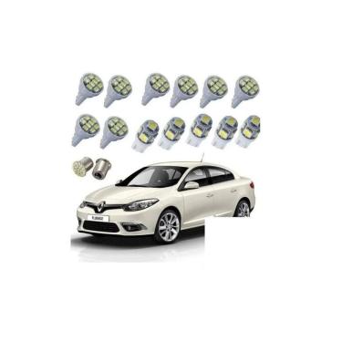 Imagem de Kit Lâmpadas Led Renault Fluence Pingo Teto Placa Ré