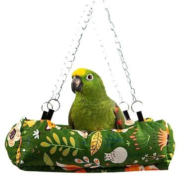 Imagem de Cama de ninho de pássaro papagaio calopsita cama suspensa pássaros cama de dormir papagaio esconderijo cama lã lavável para papagaio periquito calopsitas periquitos Lovebird cinza africano