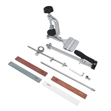 Imagem de Kit de Afiador de Facas, Kit de Afiador de Facas de Aço Inoxidável, Conjunto de Afiador de Facas de Aço, Máquina de Moer Facas de Corindo Branco, de Pedra de Afiar Dupla Face