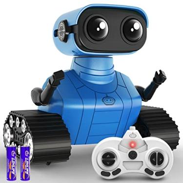 Imagem de Hamourd Robot Toys, Rechargeable Remote Control Robots Kid Toys, Emo Robot with Auto-Demonstration, Flexible Head & Arms, Dance Moves, Music, and Shining LED Eyes, Toys for 5+ Year Old Boys, Girls