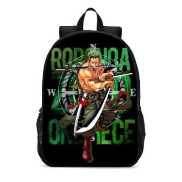 Imagem de Mochila Escolar Infanto Juvenil One Piece Zoro Anime Novidades 0403-Unissex