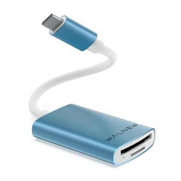 Imagem de WALNEW Leitor de cartão micro SD USB C com dois compartimentos, leitor de cartão de memória USB 3.0 para Mac OS, Windows, Android no PC, iPhone 15, iPad e MacBook, suporta cartões