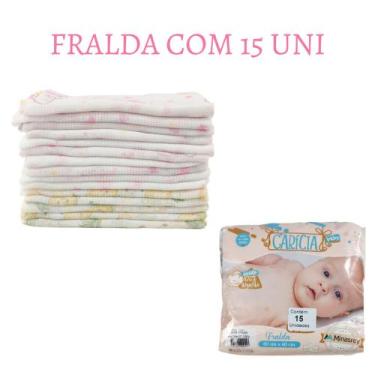 Imagem de Fralda de Pano De Bebê 100% Algodão - 15 Unidades Menina - LET BABY BO