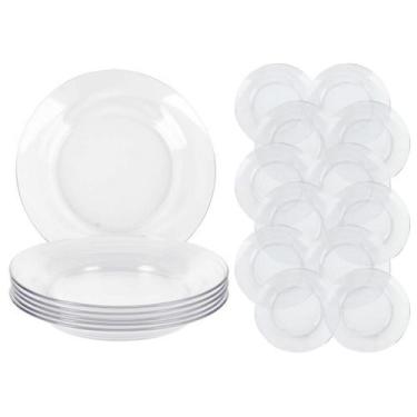 Imagem de Conjunto 12 Pratos Fundo Astral Temperado 22cm Almoço Nadir - Nadir Fi