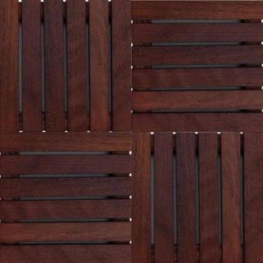 Imagem de Kit Deck em Placa de Madeira Modular 30cmx30cm com 20 Placas Madersilv