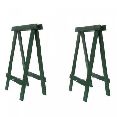 Imagem de Kit Cavalete Prático 2 Peças Ms Colors Madersilva, Verde Folha, 06 Mes