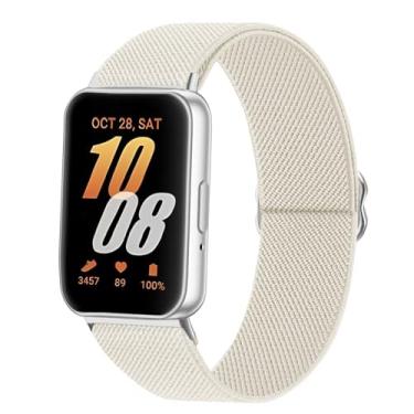 Imagem de TUCOMO Pulseiras de relógio de nylon elástico compatíveis com Samsung Galaxy Fit 3, pulseiras elásticas para Galaxy FIT 3 SM-R390 masculinas e femininas