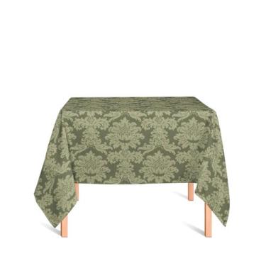 Imagem de Toalha de Mesa Quadrada em Tecido Jacquard 100% Poliéster Medalhão Ver