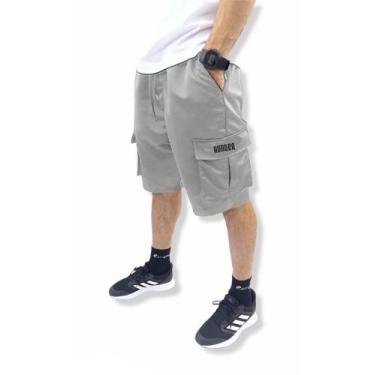 Imagem de Bermuda Cargo Corta Vento Hunter Masculina 5 Bolsos Cinza, Cinza, G