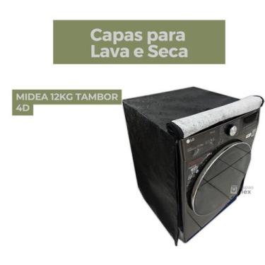 Imagem de Capa lava e seca midea 12kg tambor 4d impermeável flex - Capas Flex, P
