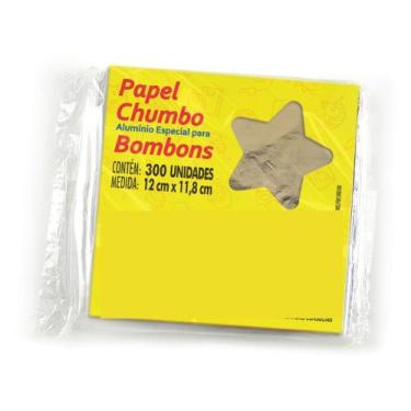 Imagem de Papel Chumbo para Bombom e Trufa 12x11,8cm 300 Unidades - Lucky Fest, 
