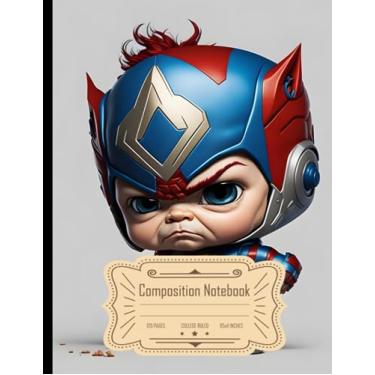Imagem de Composition Notebook College Ruled: Grood Marvel Heroes Baby Edge, Ideal for Kids, Size 8.5x11 Inch, 120 Pages
