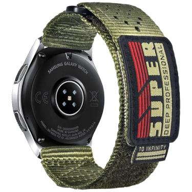 Imagem de V.R.HOPE Pulseira de relógio de nylon compatível com Samsung Galaxy Watch 7/6/5/4/Active 2 de 40 e 44 mm/Watch 6 Classic de 47 e 43 mm/Galaxy 5 Pro/Galaxy 4 Classic de 46 e 42 mm/Galaxy Watch 3 de 41