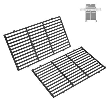 Imagem de 7524 7528 Grelhas de grelha de 49,5 cm para Weber Genesis série 300 Genesis E310 E320 E330 S310 S320 S330 EP310 EP320 EP330 para peças de grelha Weber Genesis 300, ferro fundido fosco ates