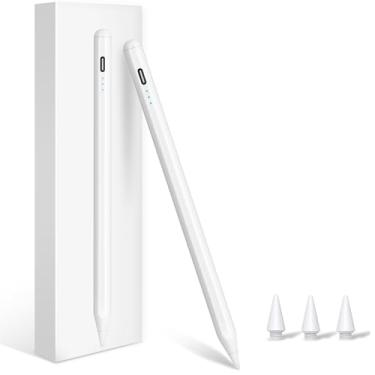 Imagem de Caneta Stylus para iPad (2025-2018), lápis para iPad 11th A16/10/9/8/7/6 Gen, Air 27.9 cm/33.0 cm (M3) 2025 e (M2) 2024/5/4/3 Gen, Pro 27.9 cm/33.0 cm (M4) e 33.0 cm 2,8 cm. Mini 7 A17 Pro/6/5,