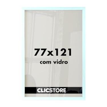 Imagem de Moldura Quadro 77x121 cm Decoração Criativa Quebra Cabeça Puzzle 3000 peças Parede Sala Escritório Game Office com Vidro (Branco)