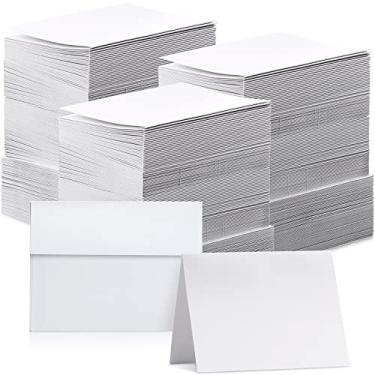 Imagem de Fainne 300 conjuntos de cartões brancos em branco pesado e envelopes A2 cartões postais impressos cartolina dobrável para saudação faça você mesmo, casamento, convites de negócios, chá de panela,