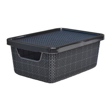 Imagem de Caixa Organizadora com Tampa Jutta  Preto 6 Litros Arqplast