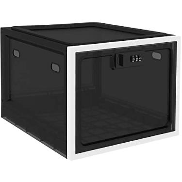 Imagem de Habit Control Caixa de bloqueio de medicamentos com fechadura de combinação, grande caixa de medicamentos com código, caixa de geladeira trancada para alimentos, lanches, armário de armazenamento de