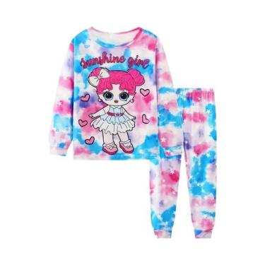 Imagem de Conjunto de duas peças de pijama de manga comprida com desenho de unic