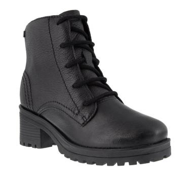 Imagem de Bota Coturno Bottero Plataforma Tratorada Zíper Couro Preto-Feminino