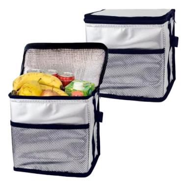 Imagem de Bolsa Térmica Unissex Lancheira Marmita Com Compartimentos e Alça Ajustável Prova de Vazamentos Para Academia Trabalho Passeio Fitness 15 Litros