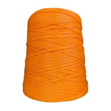 Imagem de Fio Náutico Cordão 5mm: 500g – Ideal para Crochê, Tricô, Macramê e Artesanato – 100% Polipropileno – Bastos e Bazani (Laranja)