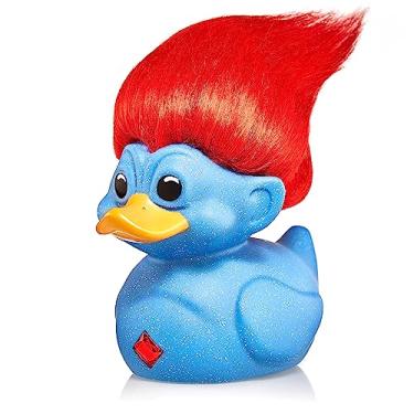 Imagem de TUBBZ Primeira edição Blue Glitter Troll boneco colecionável de vinil de borracha – Mercadoria oficial dos Trolls – TV, filmes e videogames