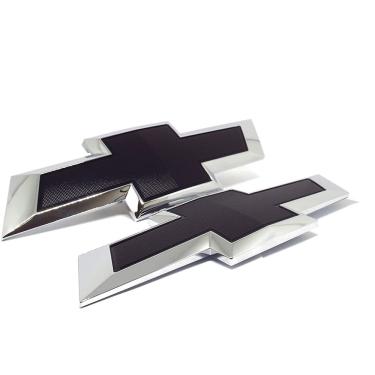 Imagem de Kit Emblema Dianteiro Traseiro Black Piano Acessorios Chevrolet S10 2012 Em Diante