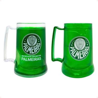 Imagem de Jogo de 2 Caneca de Gel do Palmeiras de 400ml Verde Oficial - Cebola e