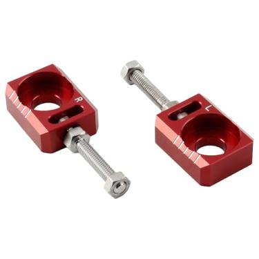 Imagem de PowerMotor Bloco de eixo de 13 mm de 1,3 cm, ajustador de tensor de corrente CNC para bicicleta suja elétrica Surron Light Bee S X Segway X160 X260 Ebike-Red