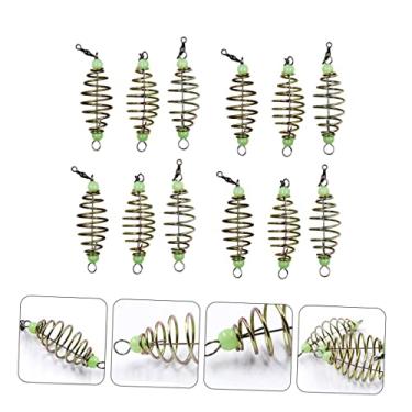 Imagem de Garneck peças de mola isca de pesca brilhante gaiola de pesca gaiola de pesca gaiola para iscas de pesca gaiola de pesca gancho explosivo de carpa brilhante aço carbono