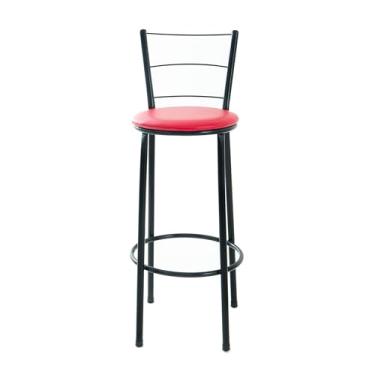 Imagem de Cadeira alta três arames para Cozinha Bar Bancada Gourmet (VERMELHO)