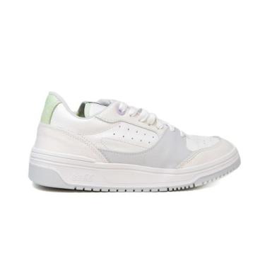 Imagem de Tênis Coca Cola March Limited Leather Feminino, 38, Branco, Cinza, Ver