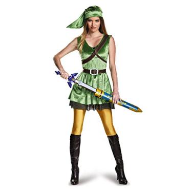 Imagem de Disguise Fantasia feminina adulta Legend Of Zelda Link, Verde, XG