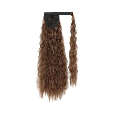 Imagem de Extensões De Cabelo Sintético Longo Ondulado Em Tom Marrom Loiro Com R