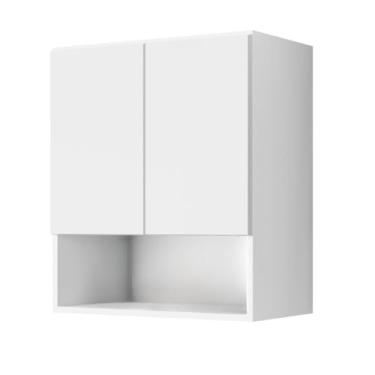 Imagem de Armario para Cozinha Aéreo Organizador Multiuso Quarto Sala Bela 2 Portas (Branco)