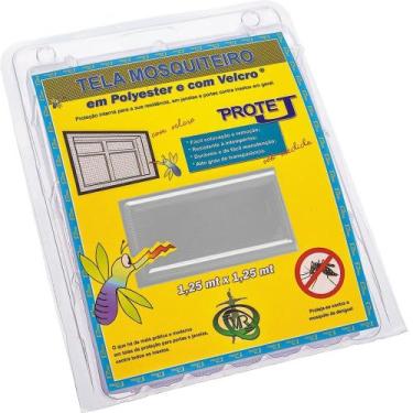 Imagem de Tela Mosquiteiro Cinza com tiras autocolantes 1,25 x 1,25 Metros - 401