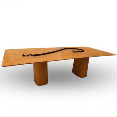 Imagem de Mesa De Jantar Cone Retangular Duo 198x122cm Base Freijó Tampo Freijó