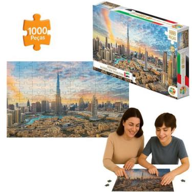 Imagem de Quebra Cabeça 1000pçs Burj Khalifa Dubai Grande Pedagogico - GGB