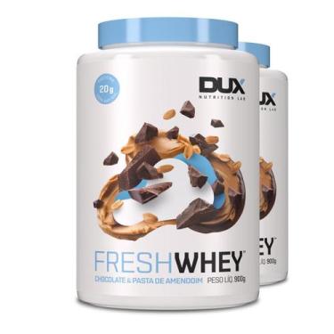 Imagem de Kit 2 Freshwhey Dux Chocolate E Pasta De Amendoim 900G