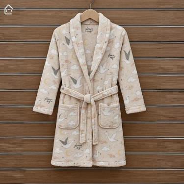 Imagem de Roupão Infantil Menino e Menina Microfibra Plush Frio Inverno Super Ma